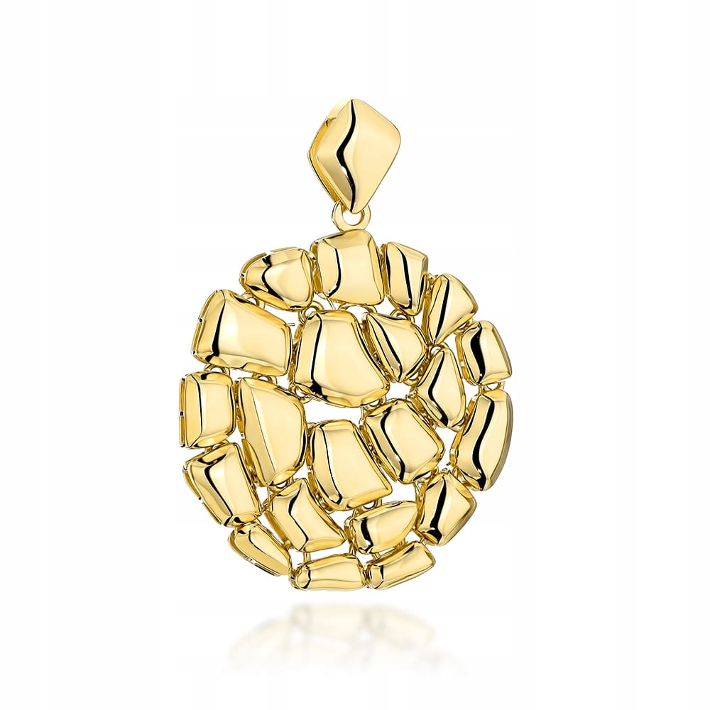 Zlatý 585 pohyblivý přívěsek s nepravidelnými prvky, módní design 14k