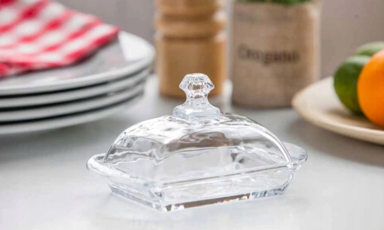 MASELNICA SZKLANA Z POKRYWKĄ POJEMNIK NA MASŁO Kod producenta 0103005453