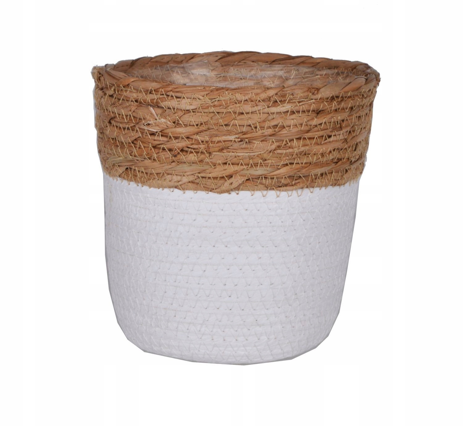 Doniczka jutowa osłonka biała beżowa KOSZ 24 cm