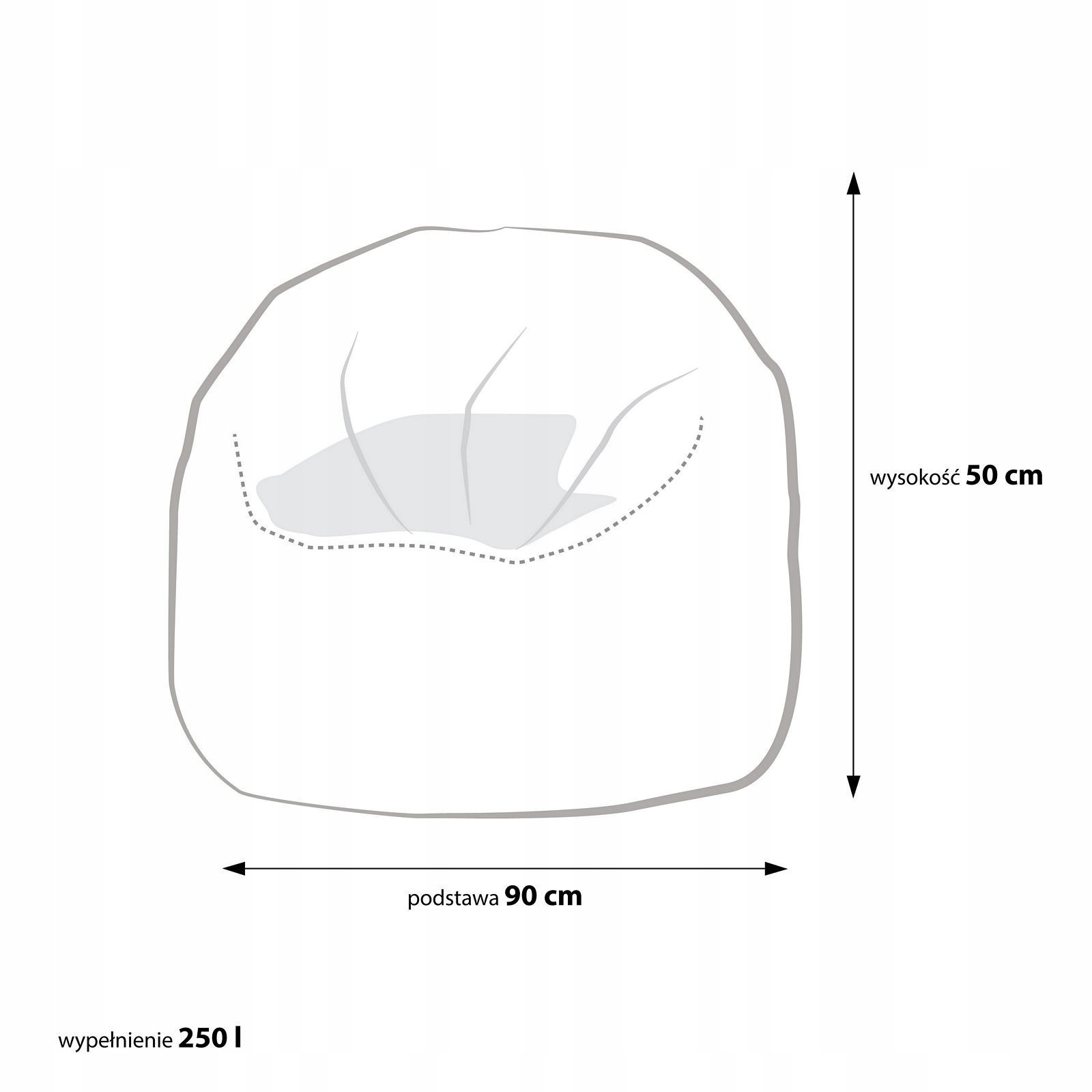 Wspaniała Pufa Sakwa M Modern Poliester DG51/NC14 Kolekcja Modern Poliester DG