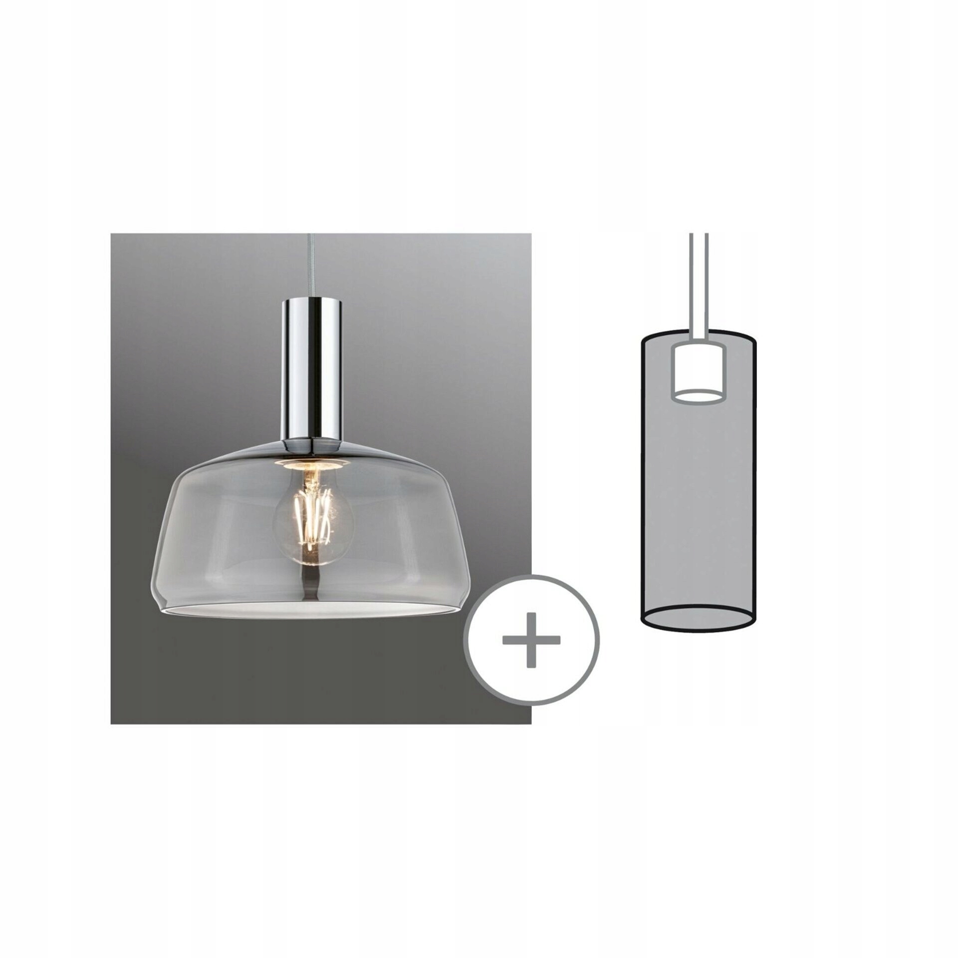 Paulmann URail tienidlo Neila 2Easy 230mm dymové sklo