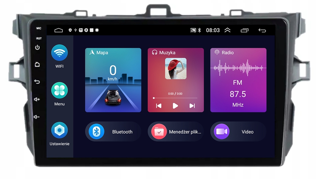 Gps A Android Navigace Bt Toyota Corolla 2006-2013 4GB Carplay 64GB