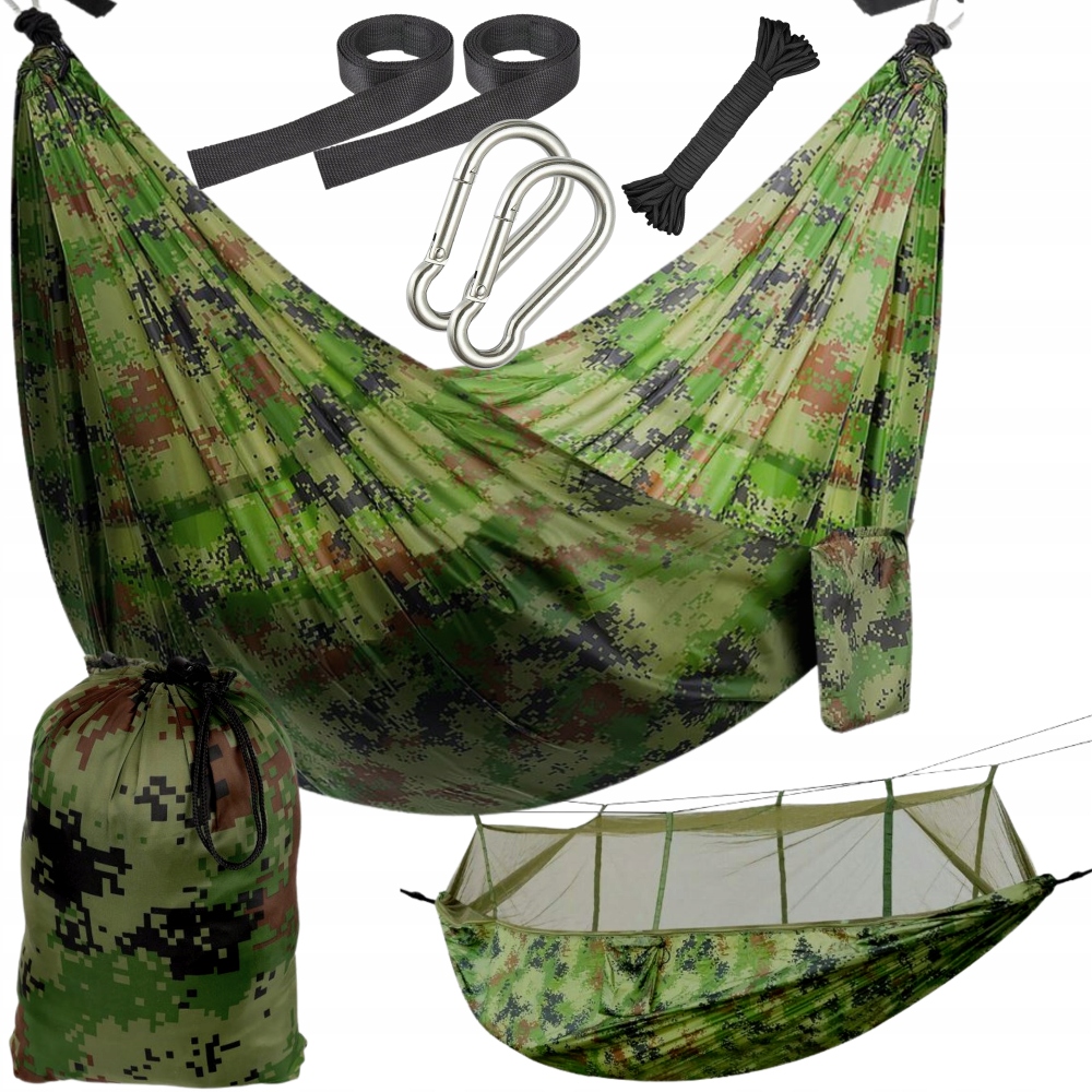 

Hamak Dwuosobowy 260X140 Z Moskitierą Survivalowy