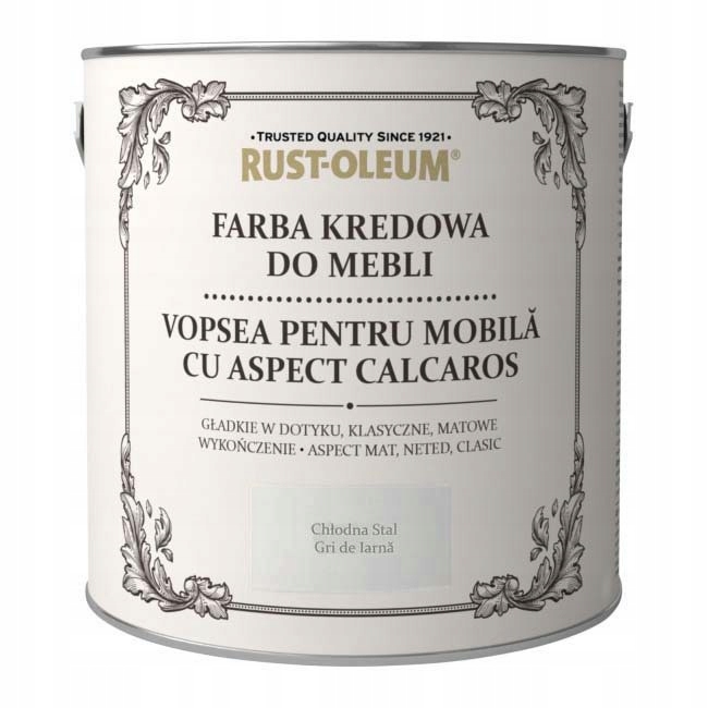 Farba Kredowa Do Mebli Matowa Rustoleum Szary 2,5L Chłodna Stal Outlet
