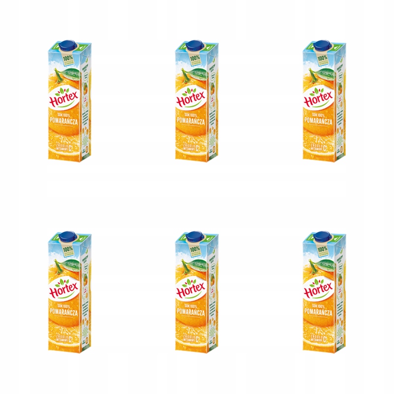 Hortex Pomeranč šťáva 100% karton 1L X6
