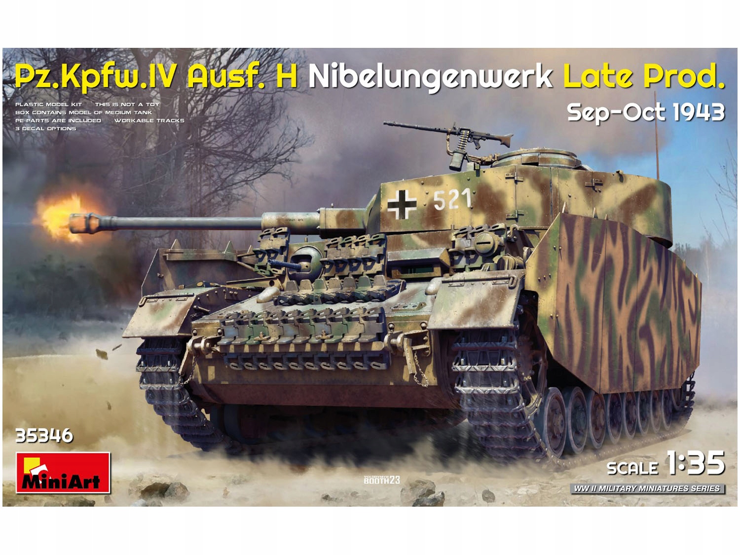 Tank PzKpfw IV Ausf.H Late model 35346 MiniArt