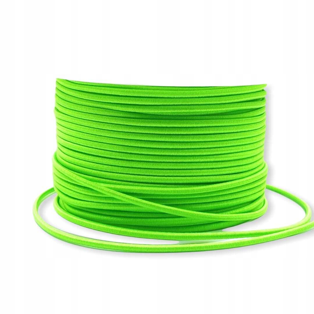 Guma okrągła 2.5mm zielony neon L1805