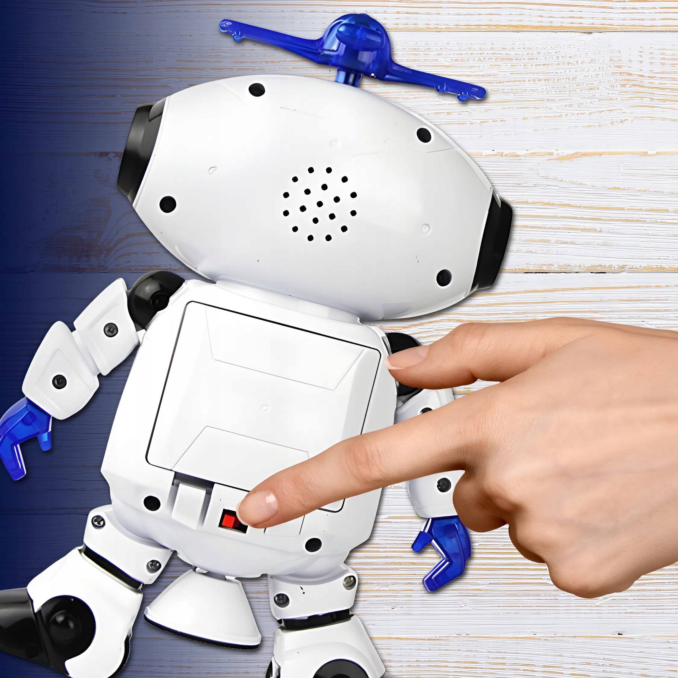 INTERAKTÍVNY ROBOT SO SVETLOM A ZVUKOM, TANCUJÚCI ANDROID NA BATÉRIE Materiál plast