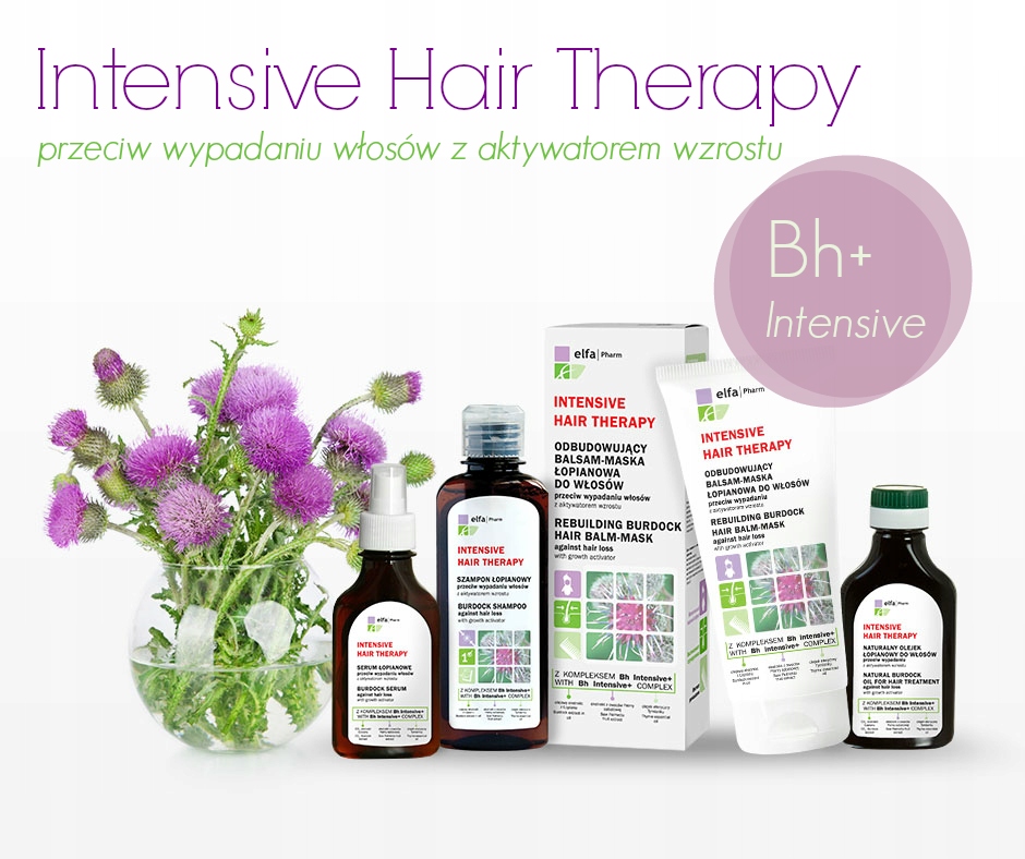 SZAMPON ŁOPIANOWY przeciw WYPADANIU Włosów Intensi Marka Elfa Pharm