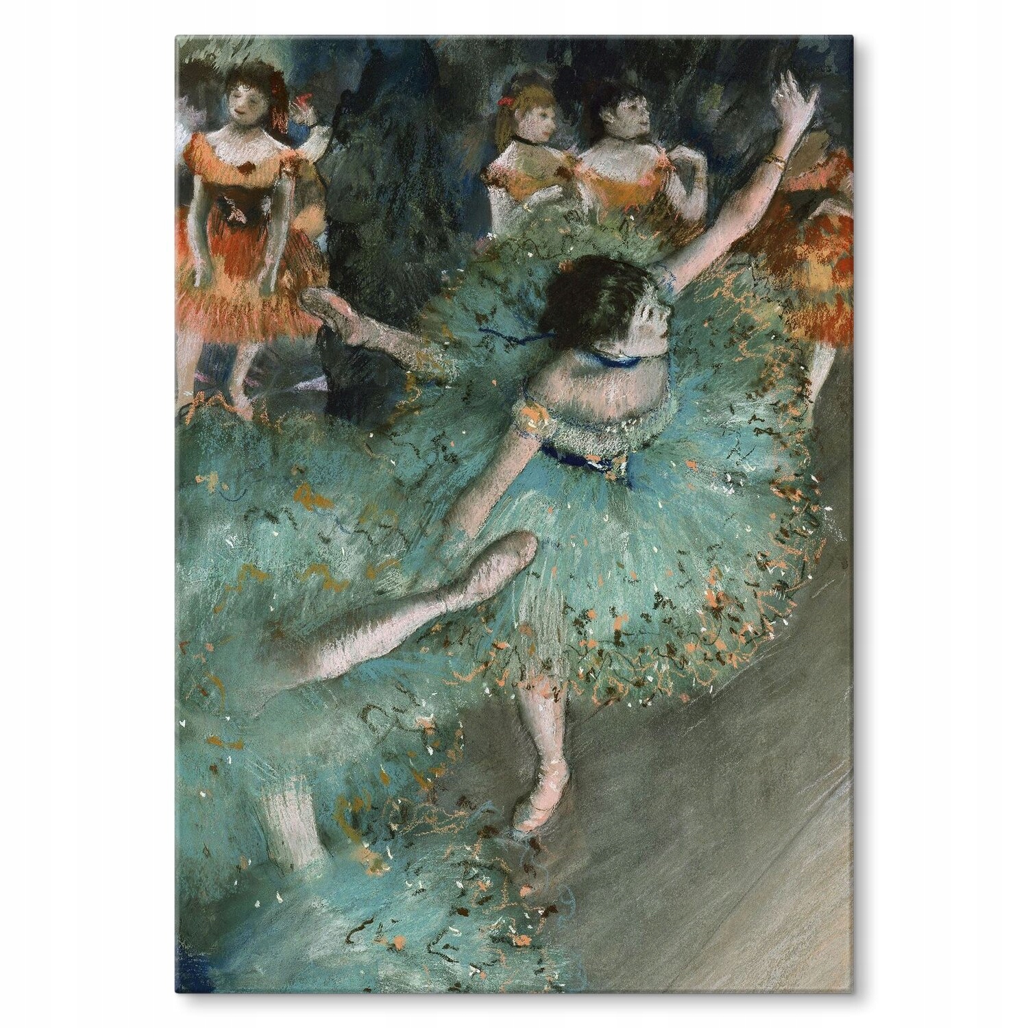 Kovový plakát Dancer in green Degas Dárek 22 x 31 cm