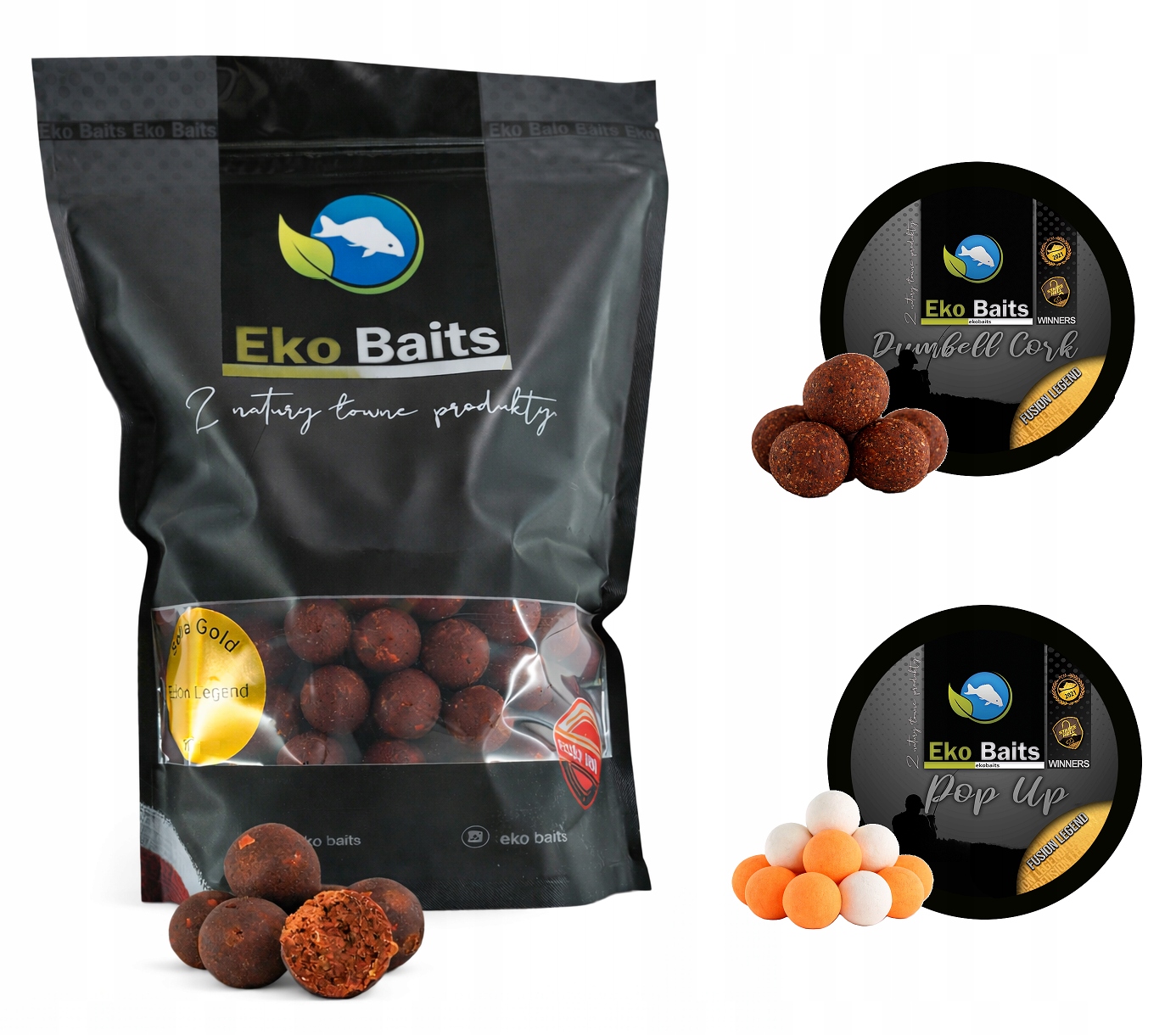 Kaprový set Fusion Legend Proteinové kuličky Wafters Pop Up Eko Baits