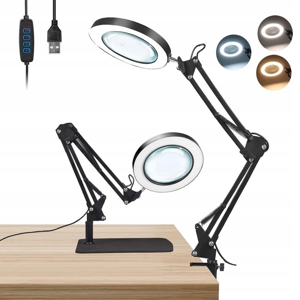 Led Lampa Lupa 8X Kosmetická Zvětšovací Stolní Lampa Kreslicí