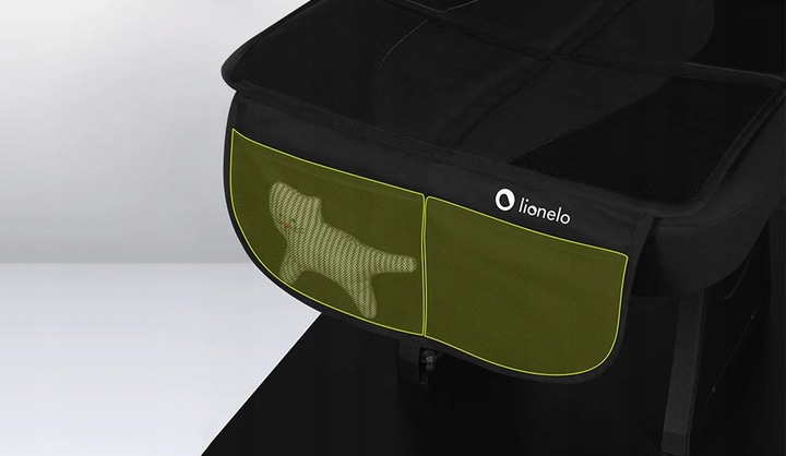 LIONELO SIKKER DUŻA OCHRONNA MATA NA FOTEL OCHRANIACZ ORGANIZER POD FOTELIK Kolor czerń