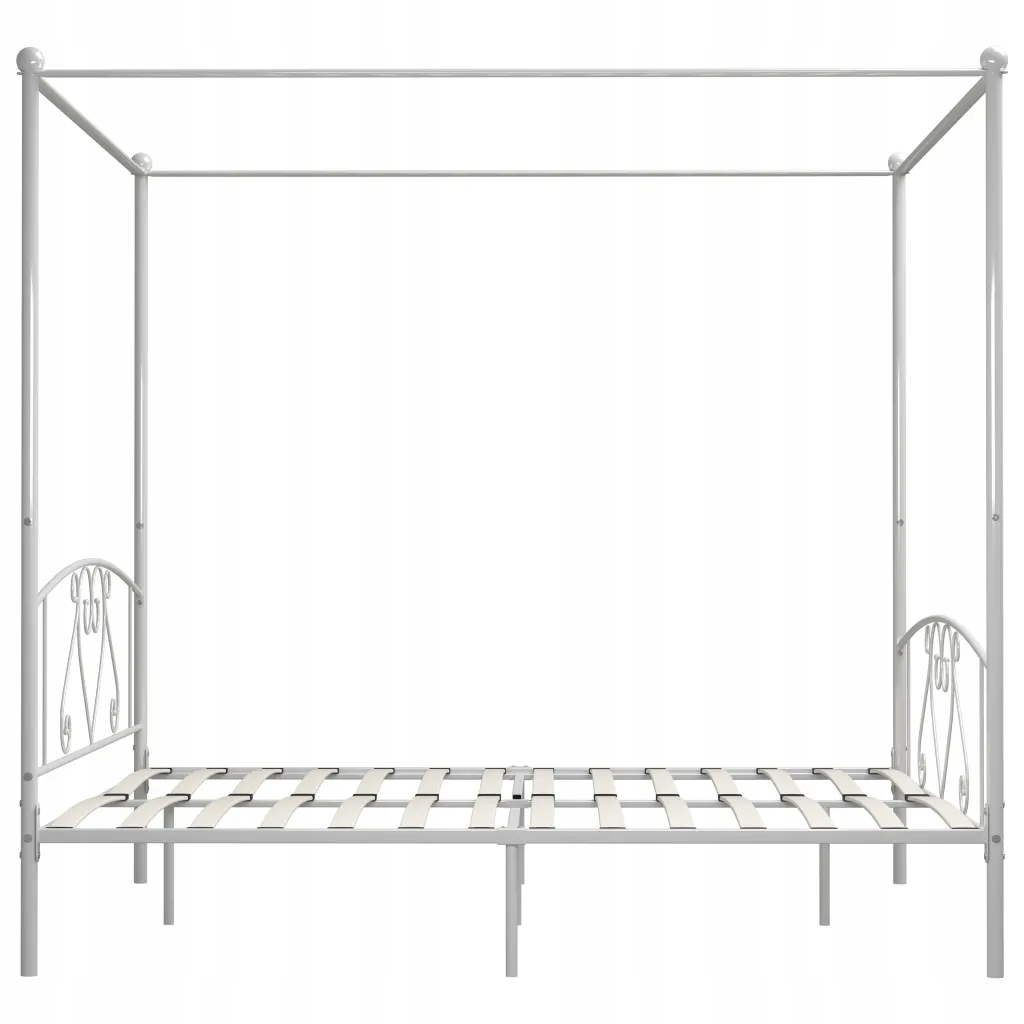 Rám postele s baldachýnom, biely, kovový, 180 Kód výrobcu 284431