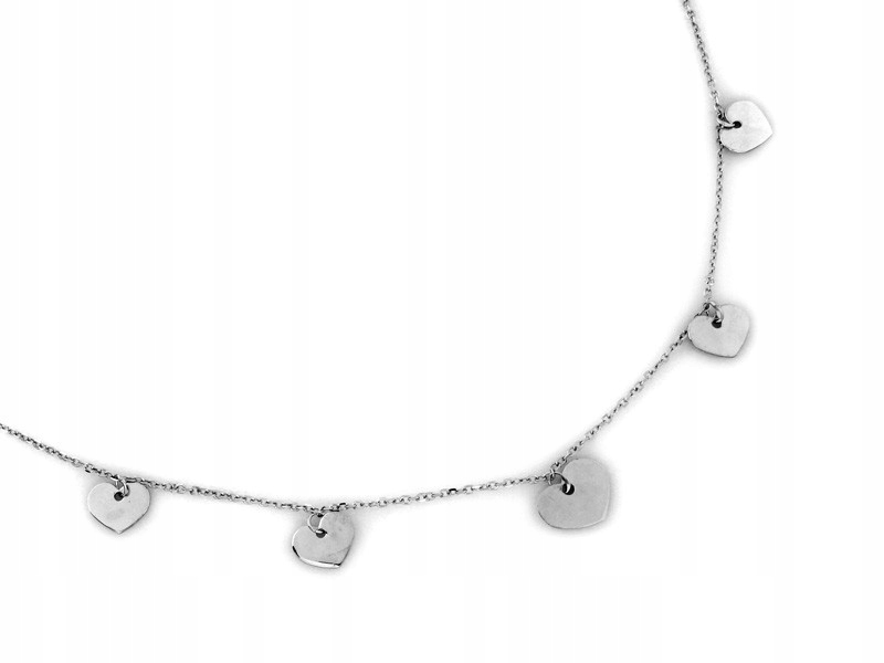 Stříbrný náhrdelník 925, elegantní stylové srdce
