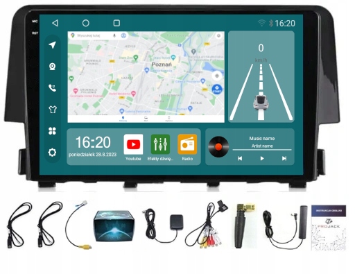 Rádio Navigace Honda CIVIC X 2015-21 Carplay Android Auto 8GB 256GB Sim