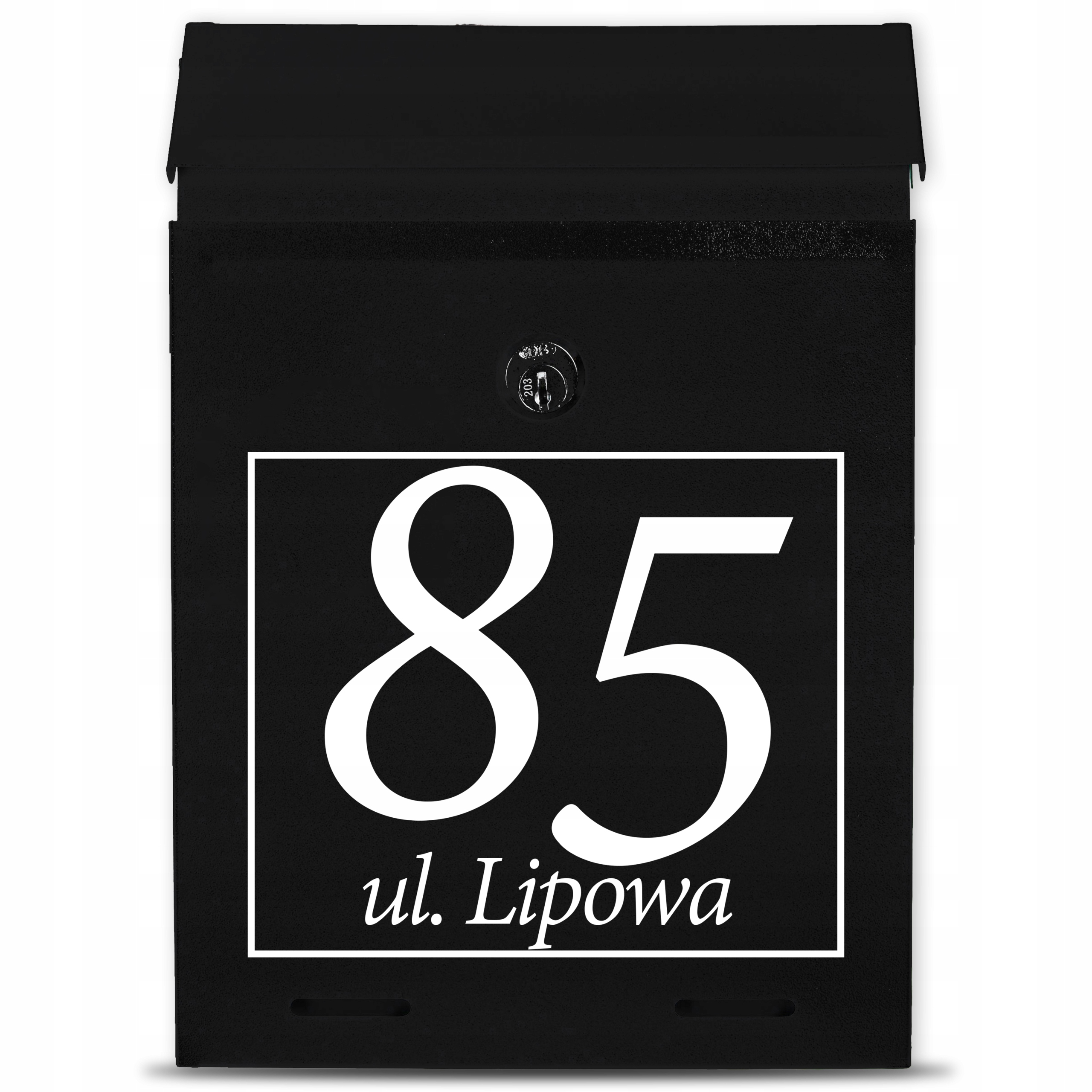 Černá Matná Poštovní schránka Personalizovaná na Oplocení Personal Wz