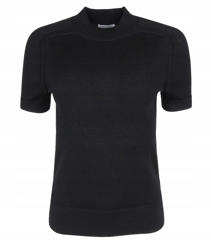 Calvin Klein dámský pologolf, krátký rukáv, pletený, černý, Xs