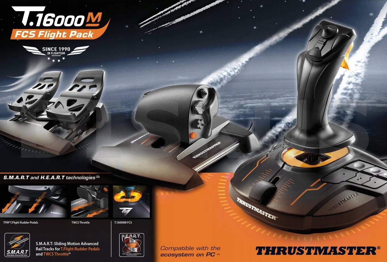 その他 Thrustmaster T.16000M FCS FlightPack PC Thrustmaster T.16000M FCS FLight Pack do PC Przewodowy