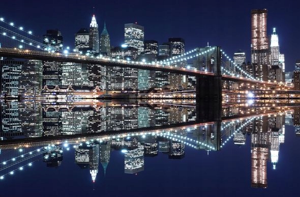 

New York Brooklyn Bridge - fototapeta 254x183 cm