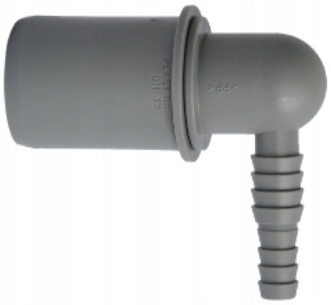 KOŃCÓWKA FI32 KĄTOWA Z WYJŚCIEM NA WĄŻ 10-13 MM