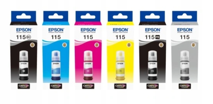 Sada 6 x Inkoustů Epson 115 Ecotank L8160 L8180