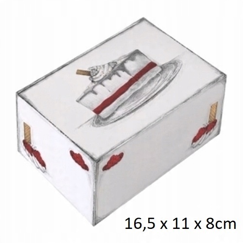 

Pudełko na ciasto, monoporcję 16,5x11x8cm, 10sztuk