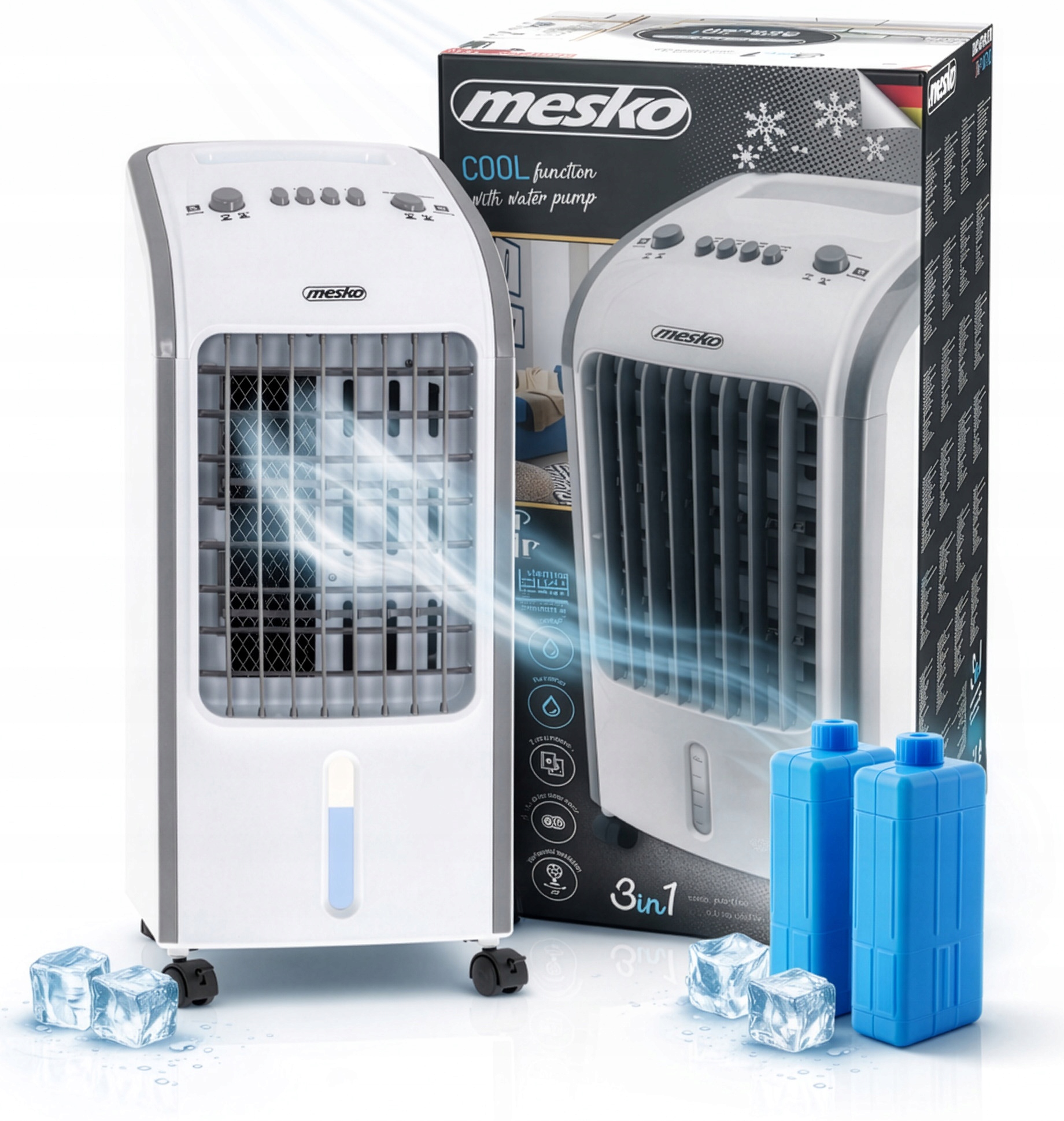 Klimator Przenośny Wodny Wentylator Klimatyzer Cichy Nawilżacz Klimatyzator