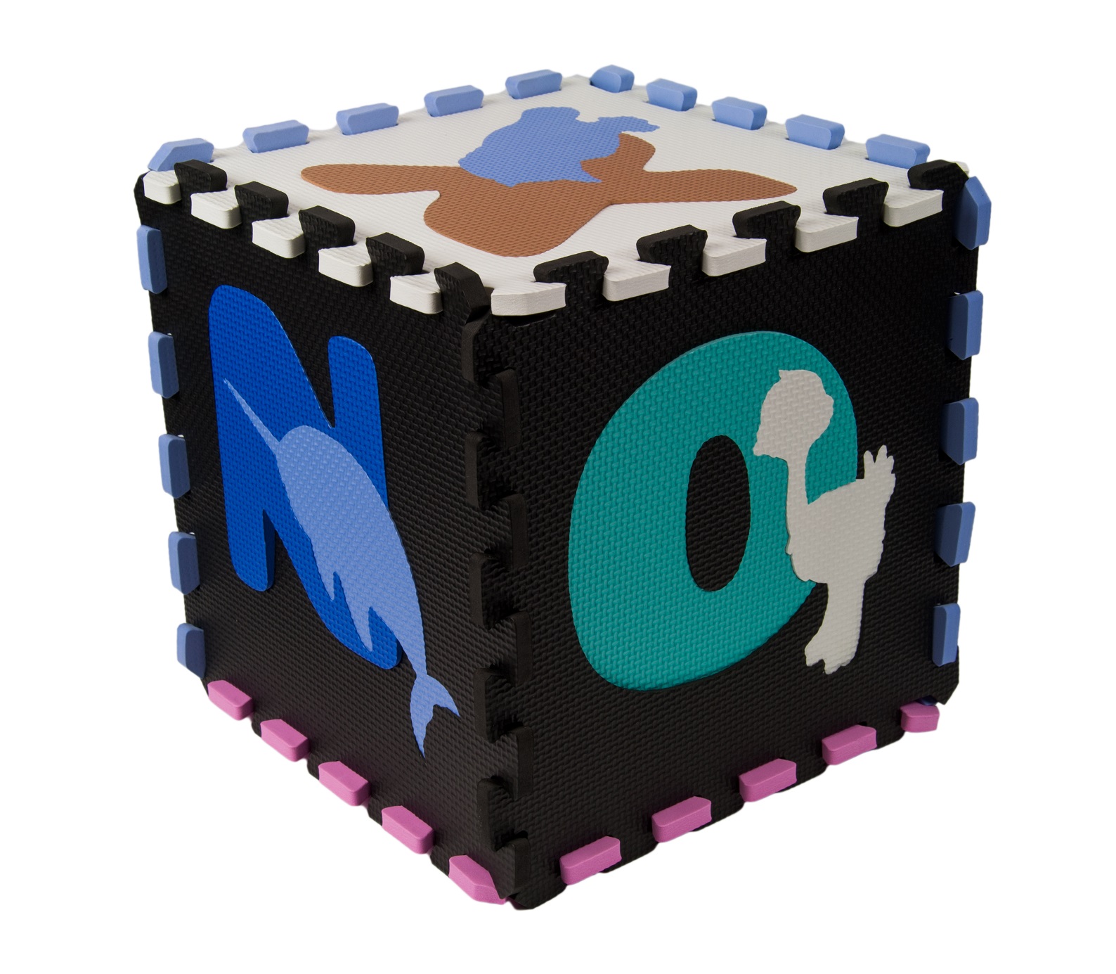 MATA PIANKOWA EVA ALFABET ZWIERZĘTA 54 ELEMENTY Materiał pianka