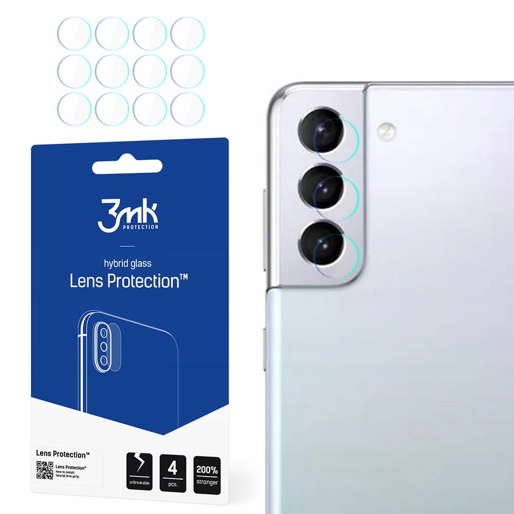 

4x Szkło na aparat obiektyw 3MK do Galaxy S21 Plus