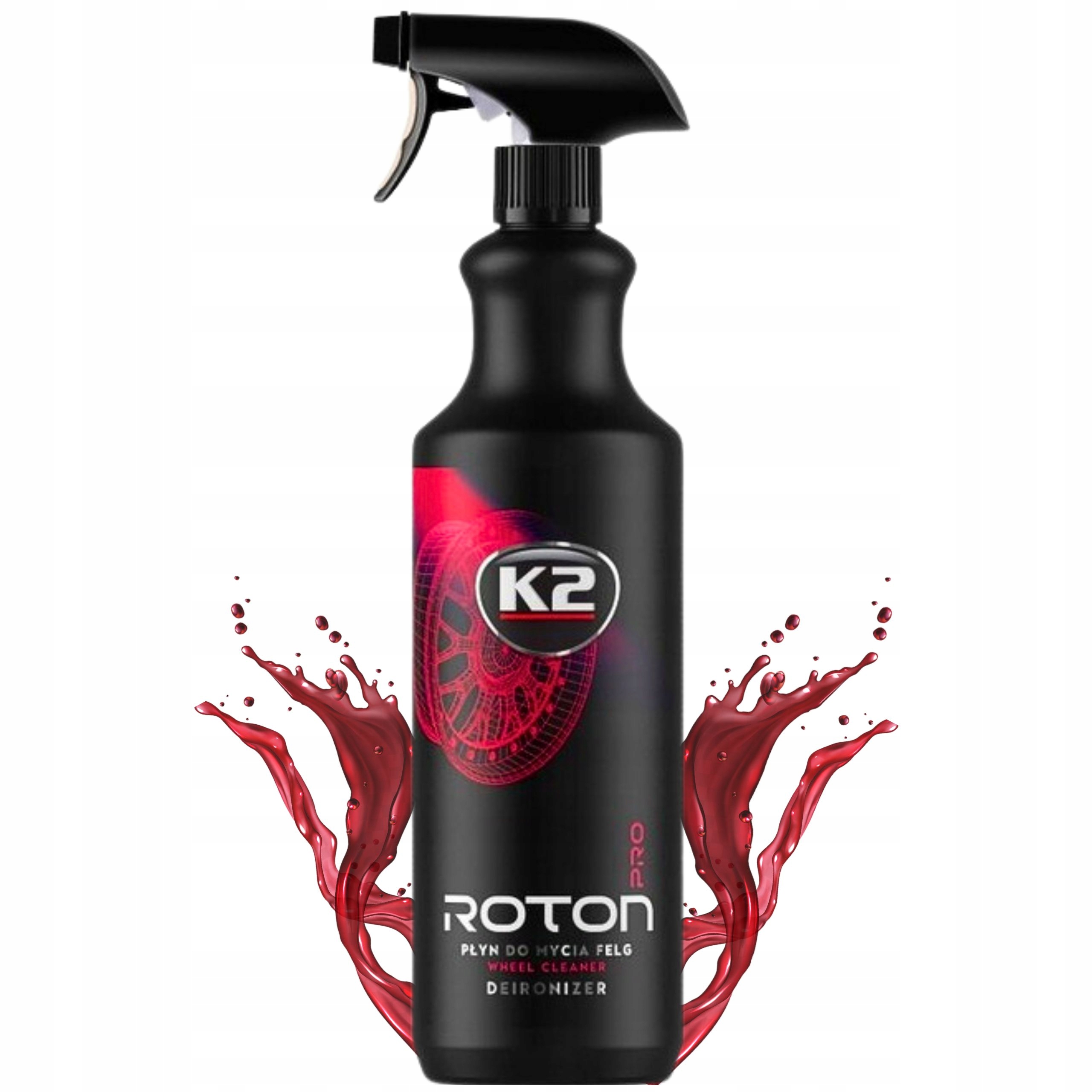 K2 Roton Pro D1001 1L Żel Płyn do Mycia Felg Krwisty Efekt