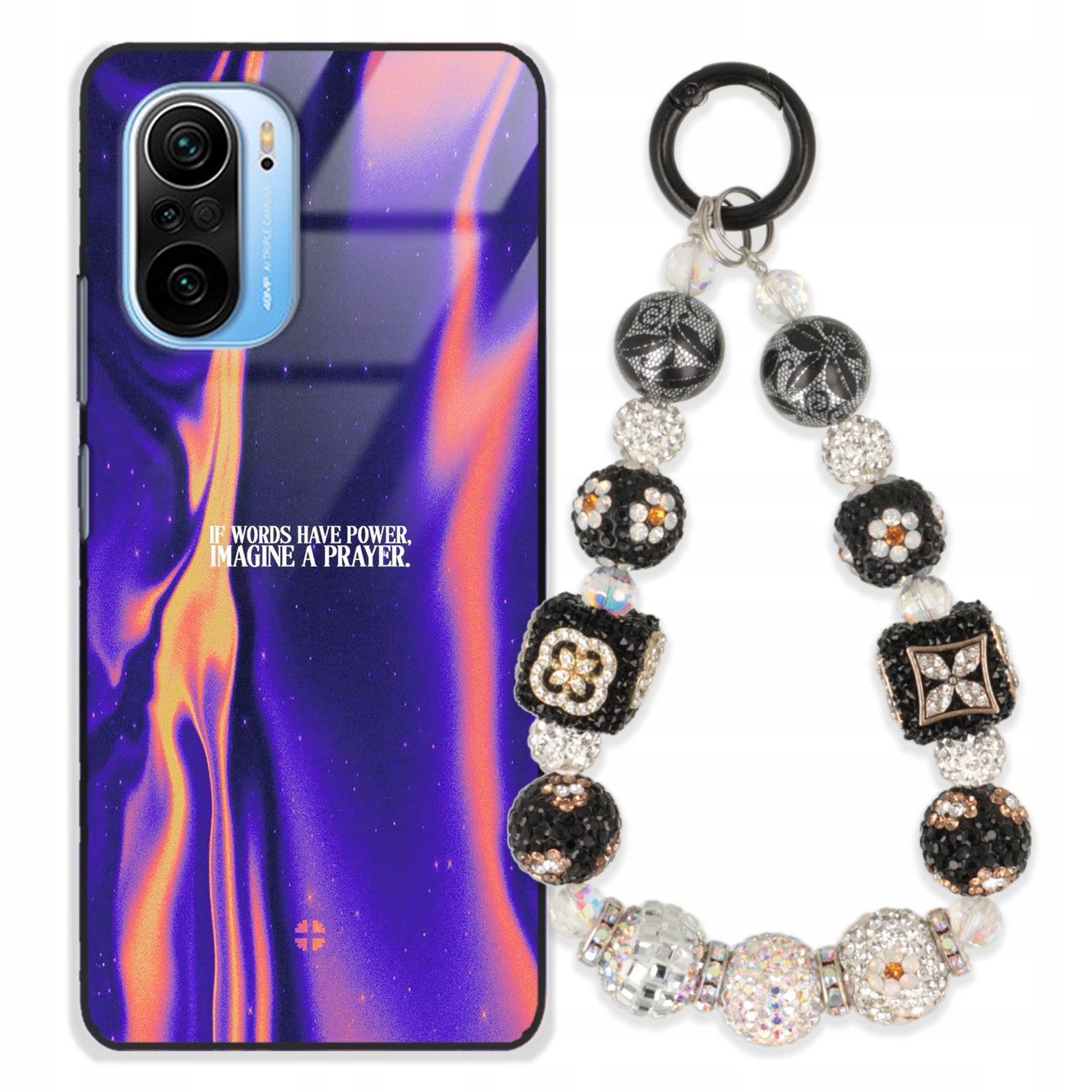 Puzdro Na Xiaomi Poco F3 Glass Kľúčenka Elegantné Prémiové Dizajnové Puzdro