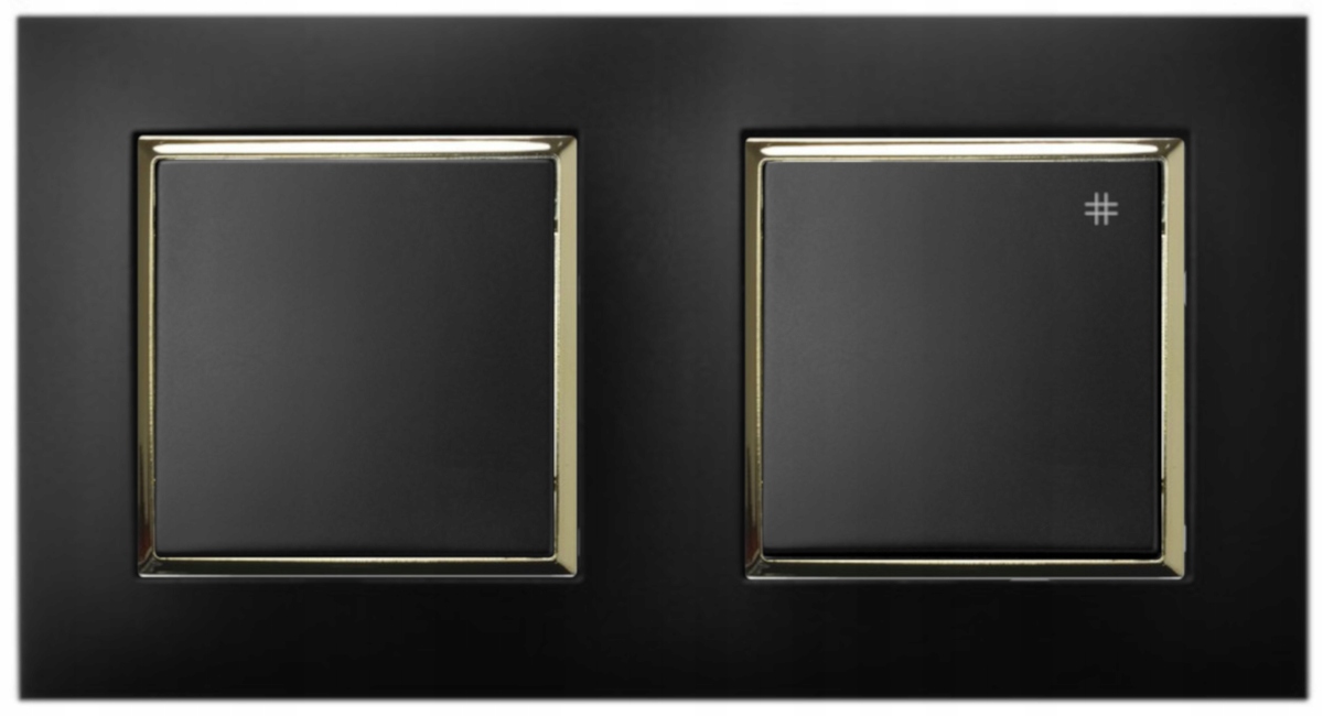 WŁĄCZNIK ŚWIATŁA PODWÓJNY I KRZYŻOWY W RAMCE