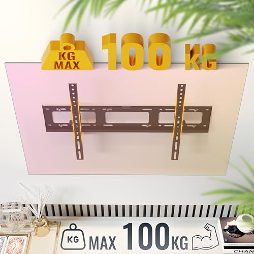RICOO Uchwyt TV Ścienny Neigbar Slim 37-80 Cal 100kg VESA 600x400 — miniatura 6