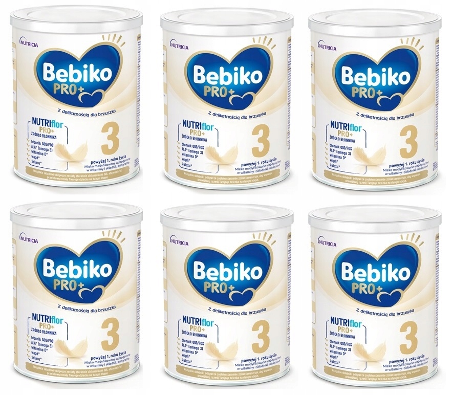 BEBIKO PRO+ 3 MLEKO MODYFIKOWANE PO 1 roku 6x700g