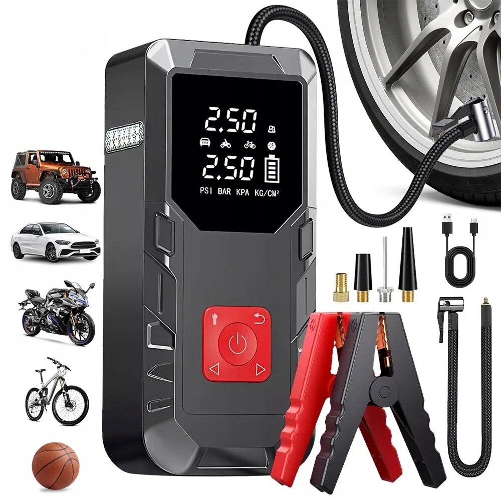 Jump Starter Startování Powerbanka Do Auta 12V S Led Svítilnou