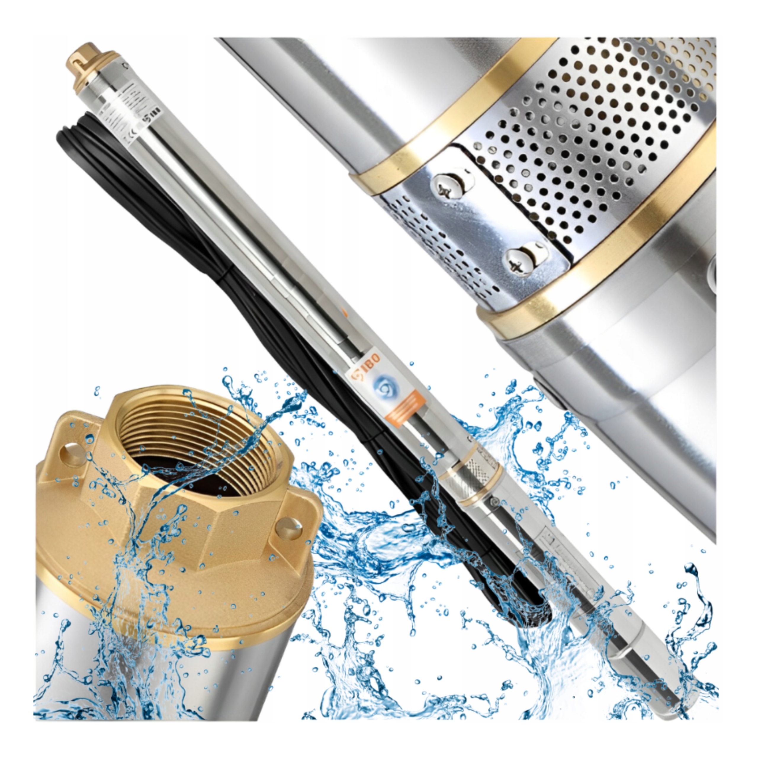 Pompa Głębinowa Sd 8-20 4 Cale Do Wody Czystej 4 kW 400V Ibo Wydajność 250l