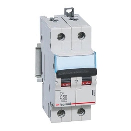 Nadprúdový Vypínač S 302 2P C 50A 6000A Série Tx³ Legrand 403533