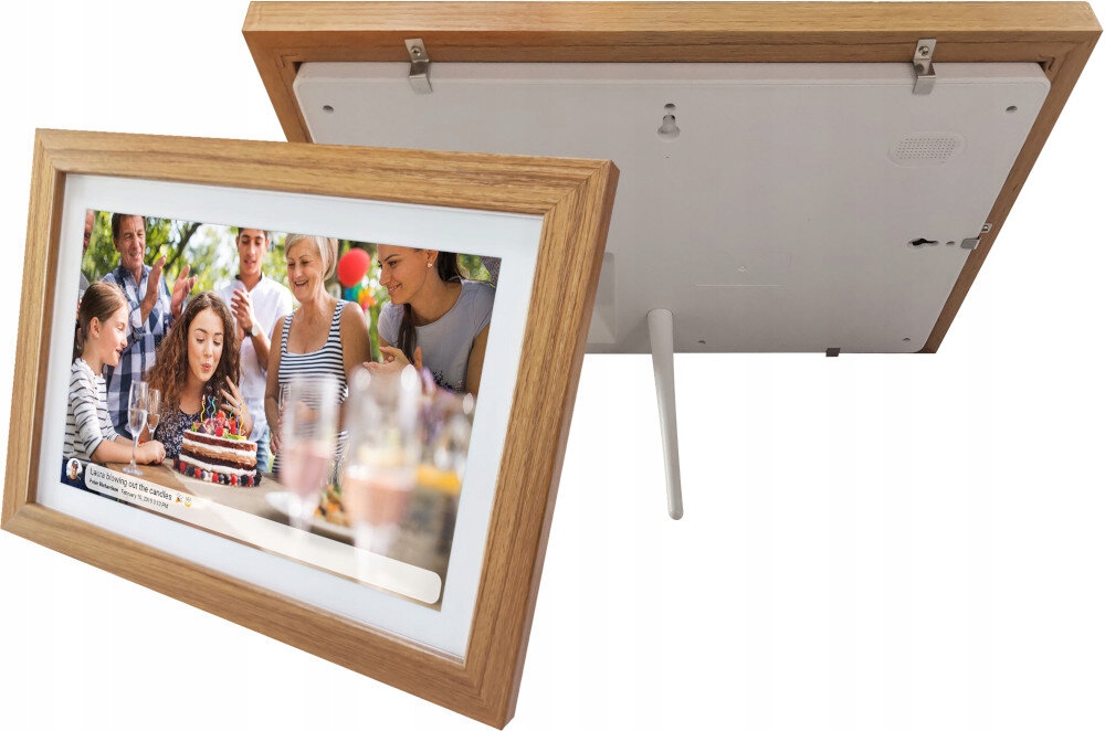 Denver 15,6" digitální fotorámeček WiFi, Frameo, dřevěný