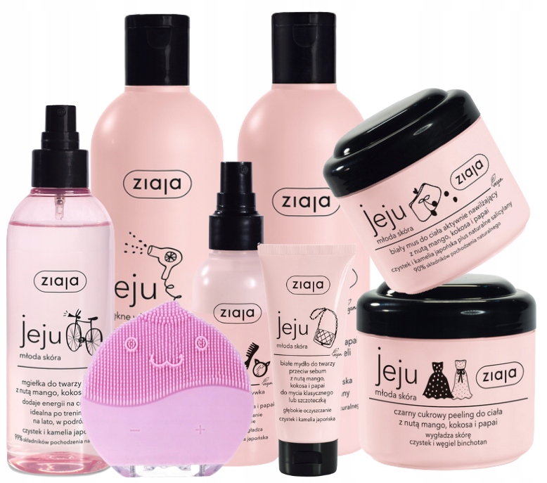 

Ziaja Jeju Zestaw Różowy Szczoteczka Soniczna