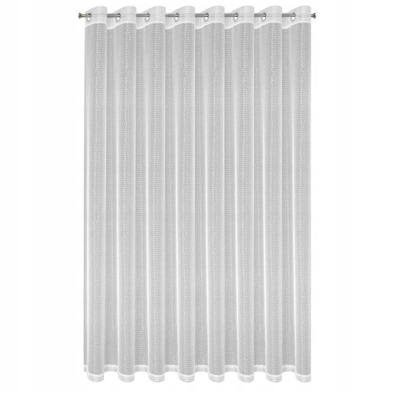 

Biała nowoczesna Firana Siatka 300x250 przelotki