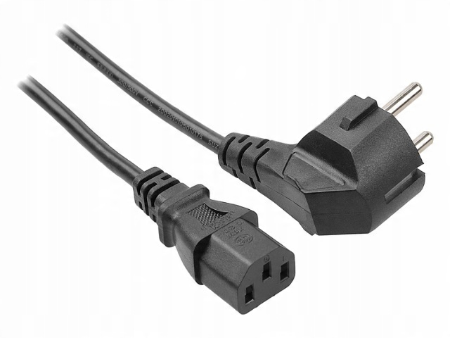 

Kabel zasilający Vde do Pc C13 3m Wawa od ręki