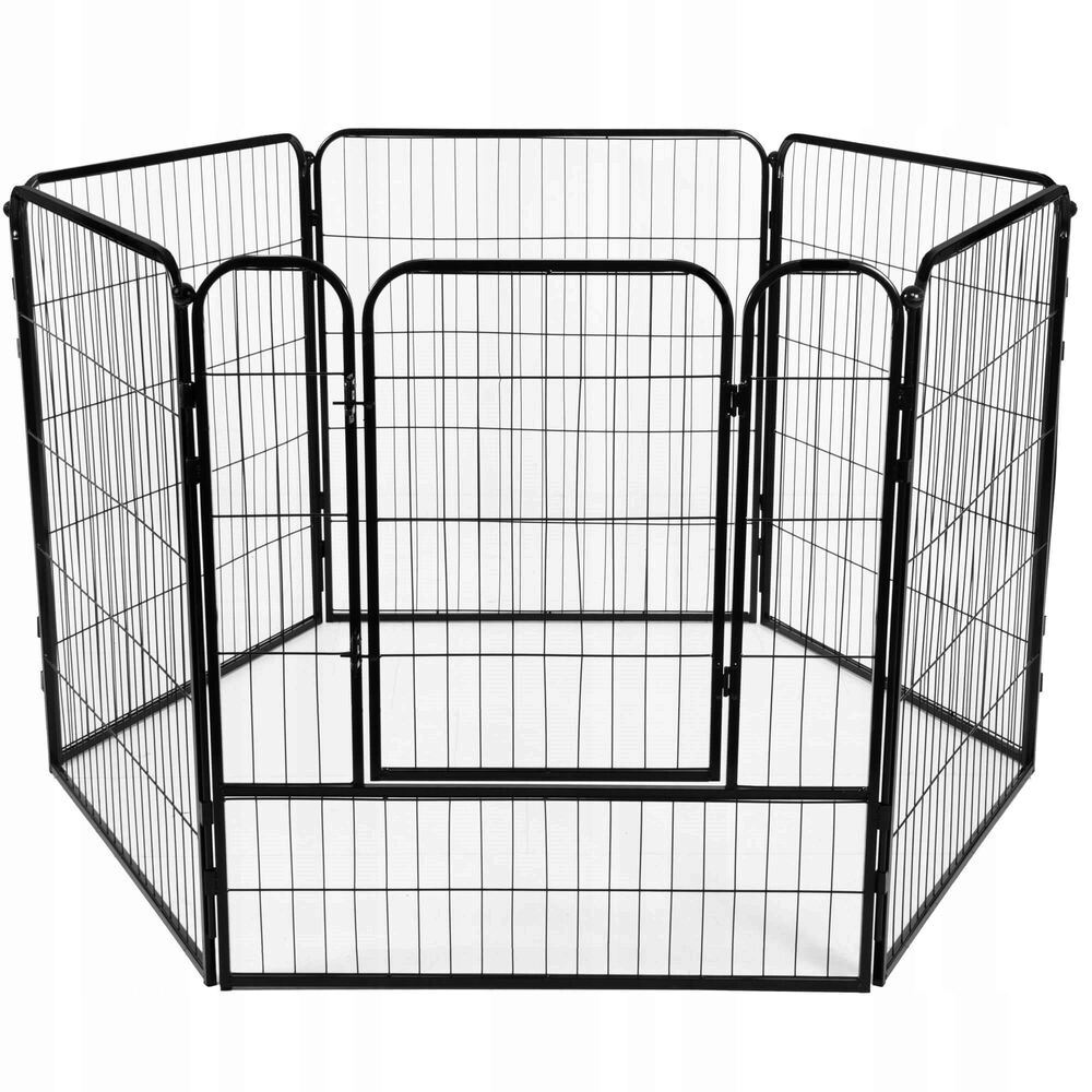 Levně Skladací ohrádka pro psy Springos 158x100 cm, černá, kovová konstrukce