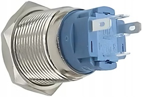 POWER PRZYCISK BISTABILNY SREBNY WANDALOODPORNY 250V 5A 16x38MM CZERWONY Kod producenta 16mm / 38mm