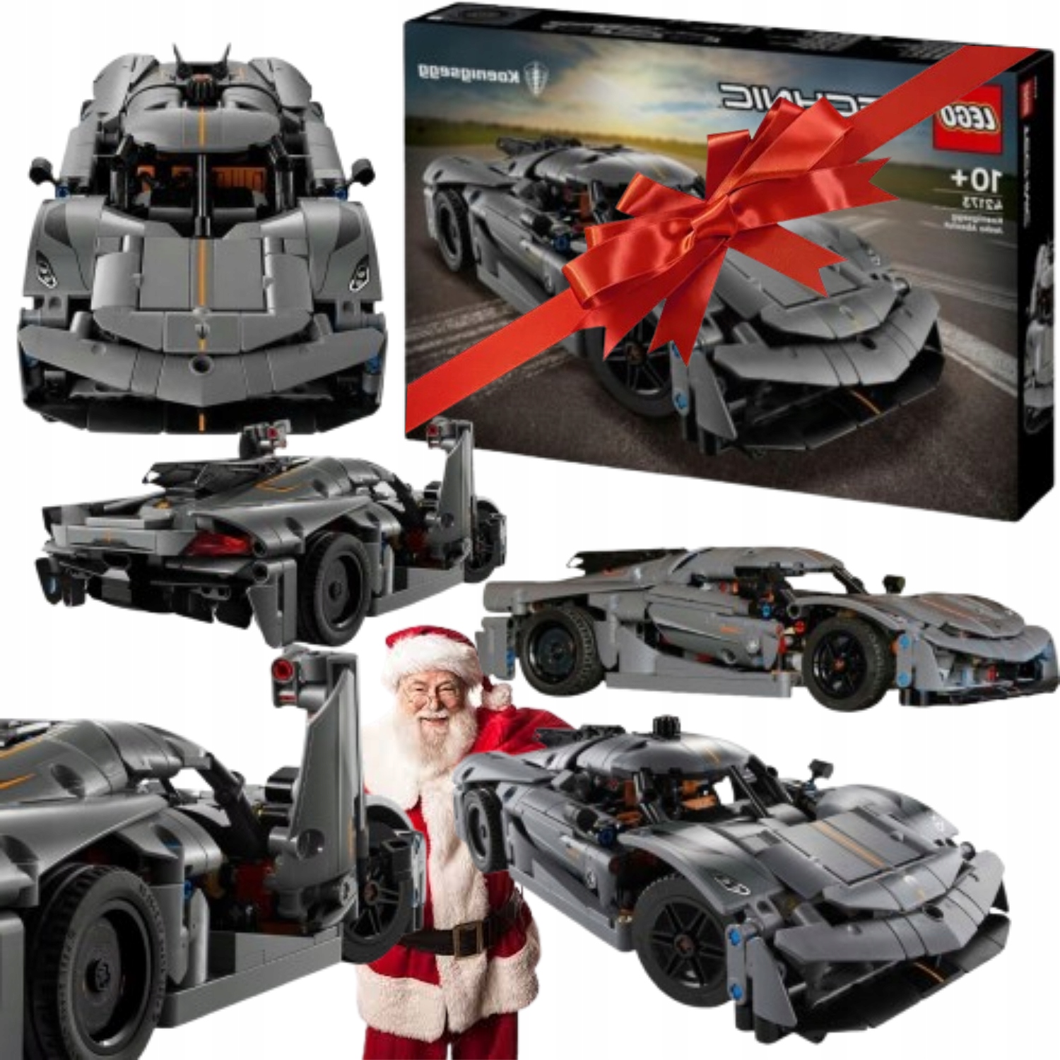 Lego(r) Technic 42173 Szary Hipersamochód Koenigsegg Dopracowany