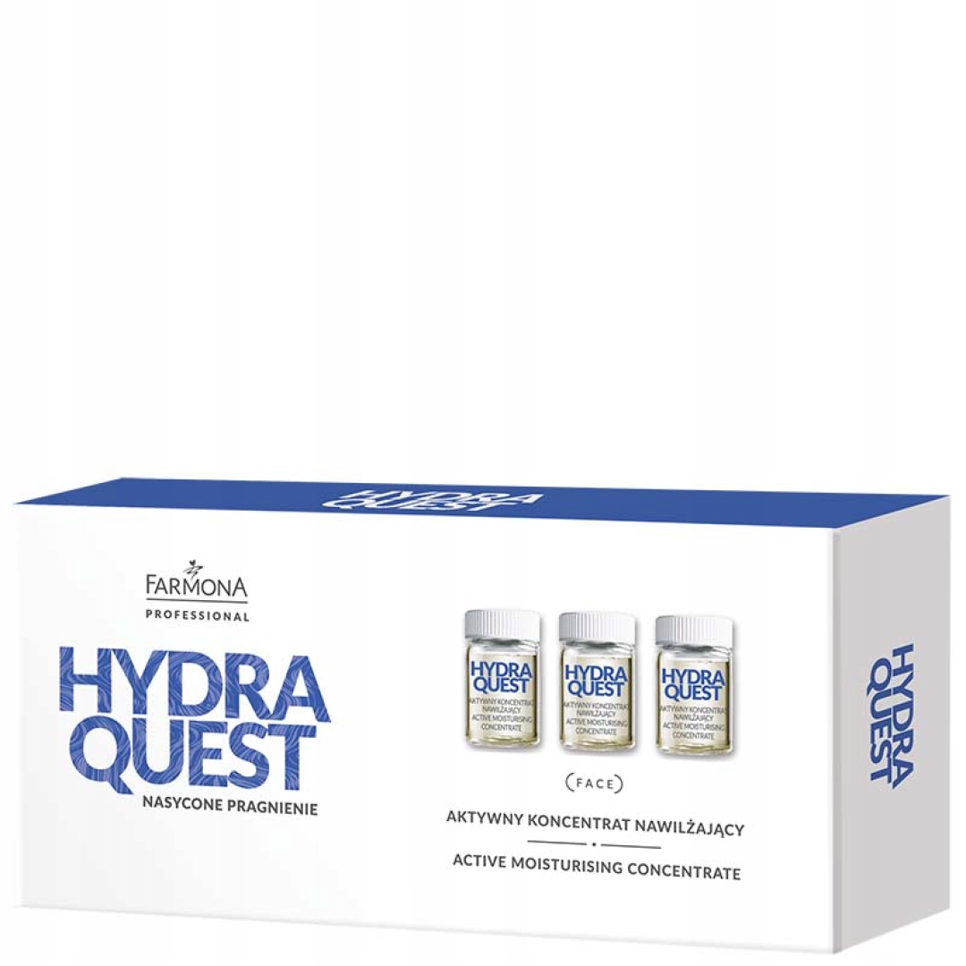 Ampułki Hydra Quest Koncentrat Nawilżający 10x5ml Farmona Sonoforeza Rf