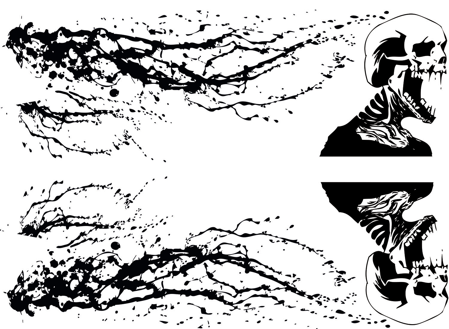 NAKLEJKI na Auto MOTYW CZASZKA DUZA 92x538cm Producent code MG1162