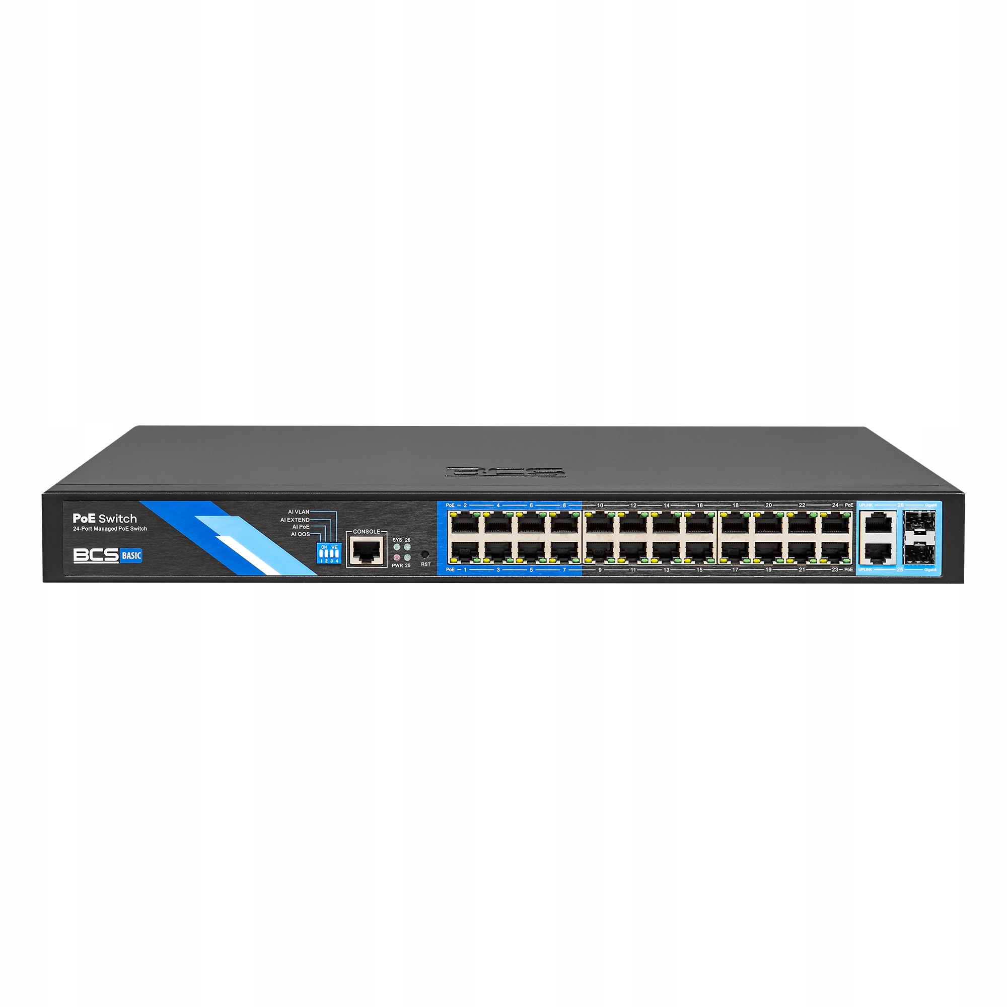 Switch PoE BCS-B-SP2402G-2SFP-M 26-portowy