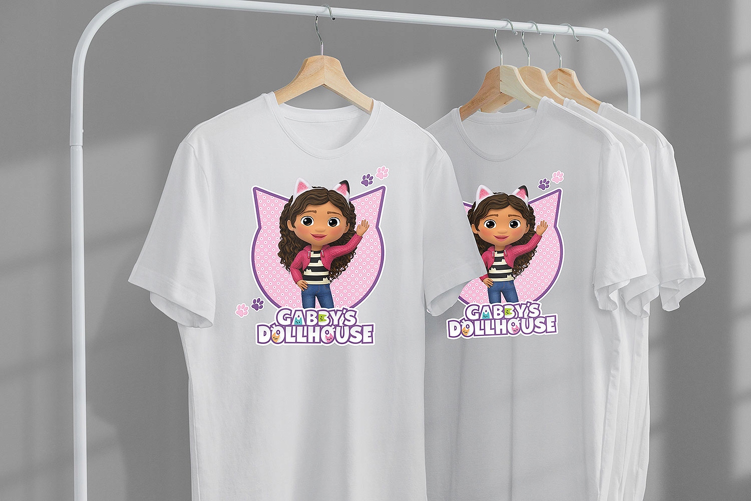 T-SHIRT KOSZULKA DLA DZIECKA KOCI DOMEK GABI 104 SUPER JAKOŚĆ Rozmiar XXS