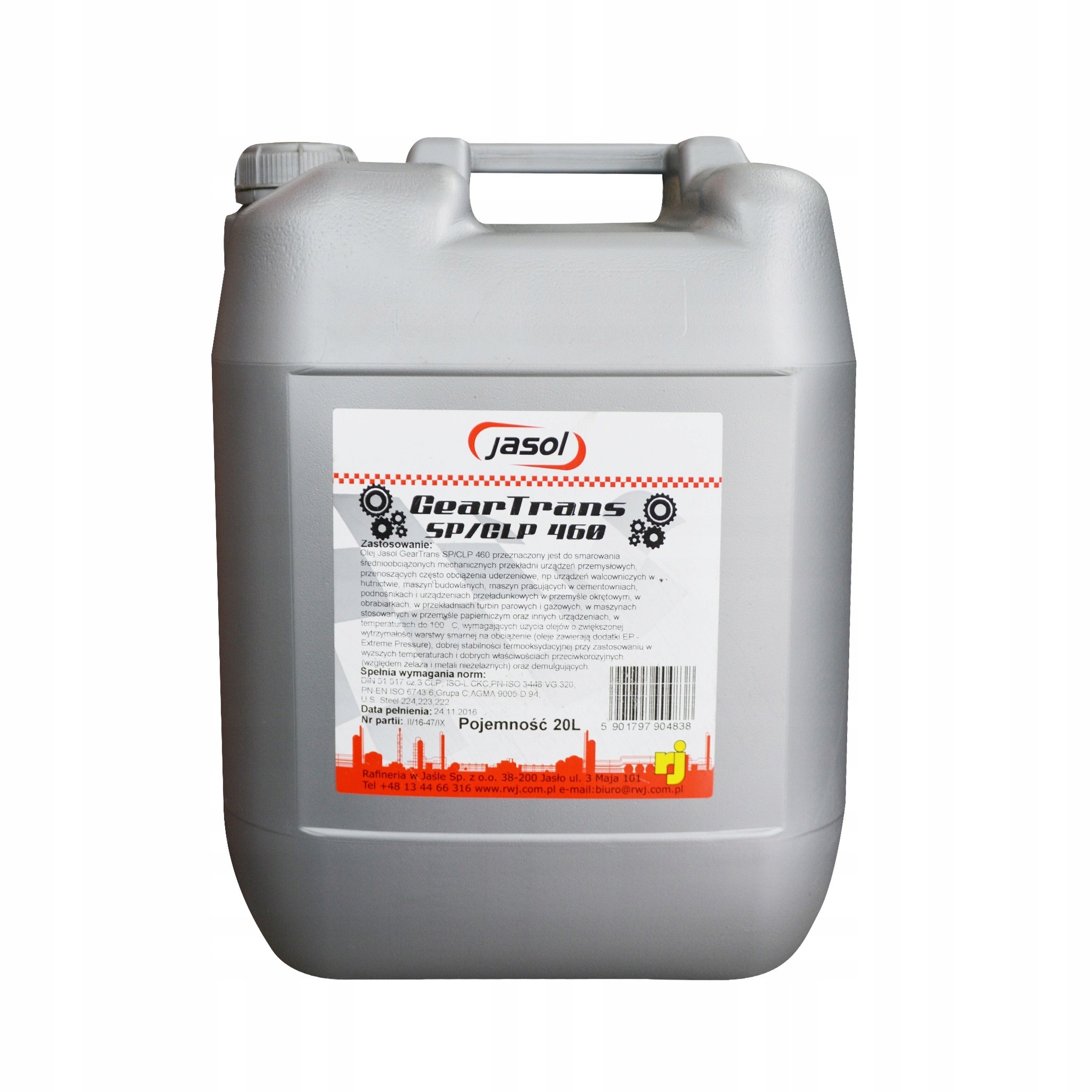 OLEJ PRZEKŁADNIOWY TRANSOL CLP 460 20 L